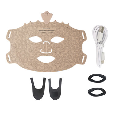 7 színű LED-es arcmaszk 80db gyöngyös, rugalmas, puha szilikon terápiás foton maszk pórusos pattanások elleni olajkiválasztást fokozó sejtjavító