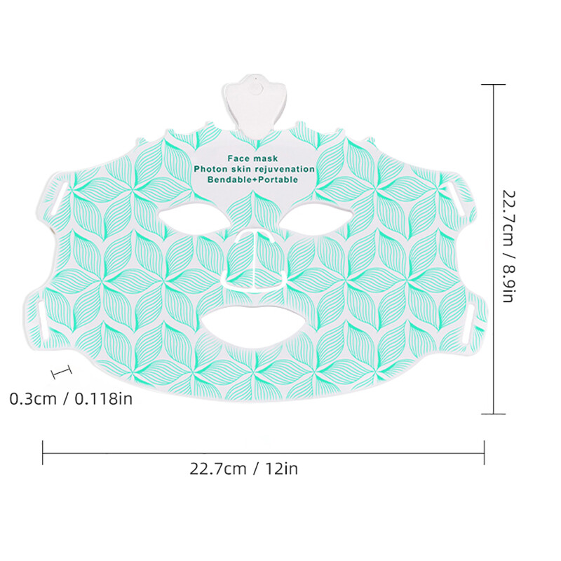 7 színű LED-es arcmaszk 80db gyöngyös, rugalmas, puha szilikon terápiás foton maszk pórusos pattanások elleni olajkiválasztást fokozó sejtjavító