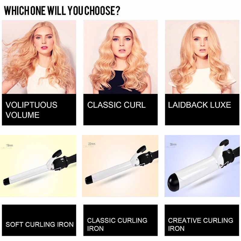 360 fokban forgatható vonal forgatható hajcsavaró kerámia ion LCD hajsütővas hajsütő hajformázó eszközkészlet