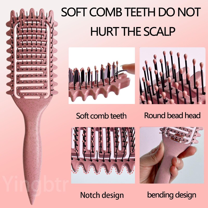 Βούρτσα για σγουρά μαλλιά με κούφια έξω μπούκλα Βούρτσα styling Βούρτσα για γένια χτένα για styling Βούρτσα για ξεμπερδέματα Εργαλεία οικιακού styling πολλαπλών χρήσεων