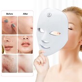 Laetav näo LED mask 7 värvi ilumask LED fotonteraapia naha noorendamine kodune näo tõstmine valgendav iluseade