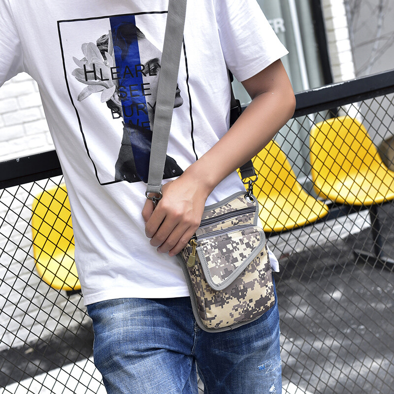 Marka DIDABEAR Muške platnene torbe oko struka Torba za noge za posao Muške kurirske torbe Muška torba preko ramena Mala crna