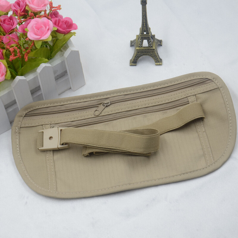 Nevidljivi putni paketi oko struka Torbica za putovnicu Pojasna torbica za novac Skriveni sigurnosni novčanik Poklon Putna torba Torbica za prsa Torbica za novac oko struka