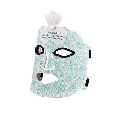 7 spalvų LED veido kaukė Raudonos šviesos terapinė silikoninė anti-senėjimo pažangi fotonų kaukė, skirta odos atjauninimui nuo spuogų porų