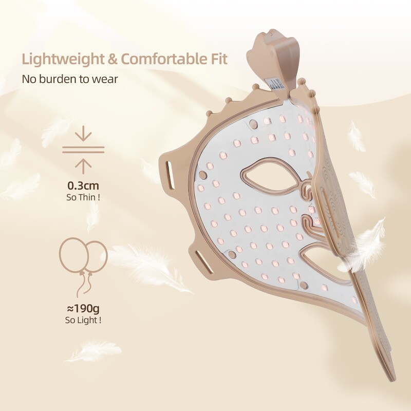 7 spalvų LED veido kaukė Raudonos šviesos terapinė silikoninė anti-senėjimo pažangi fotonų kaukė, skirta odos atjauninimui nuo spuogų porų