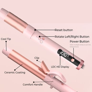 Автоматична маша Маша за коса Електрическа маша Инструменти за навиване на коса Пръчка за къдрене Керамичен стил