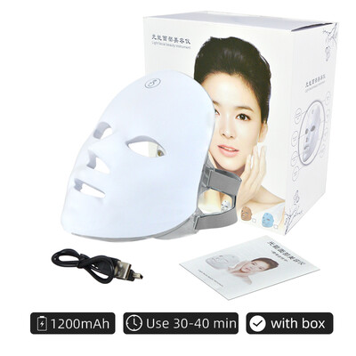7 spalvų LED veido kaukė Fotonų terapijos priemonė nuo raukšlių šalinimo nuo spuogų, odos atjauninimo balinanti SPA kaukė mašinos odos priežiūros priemonės