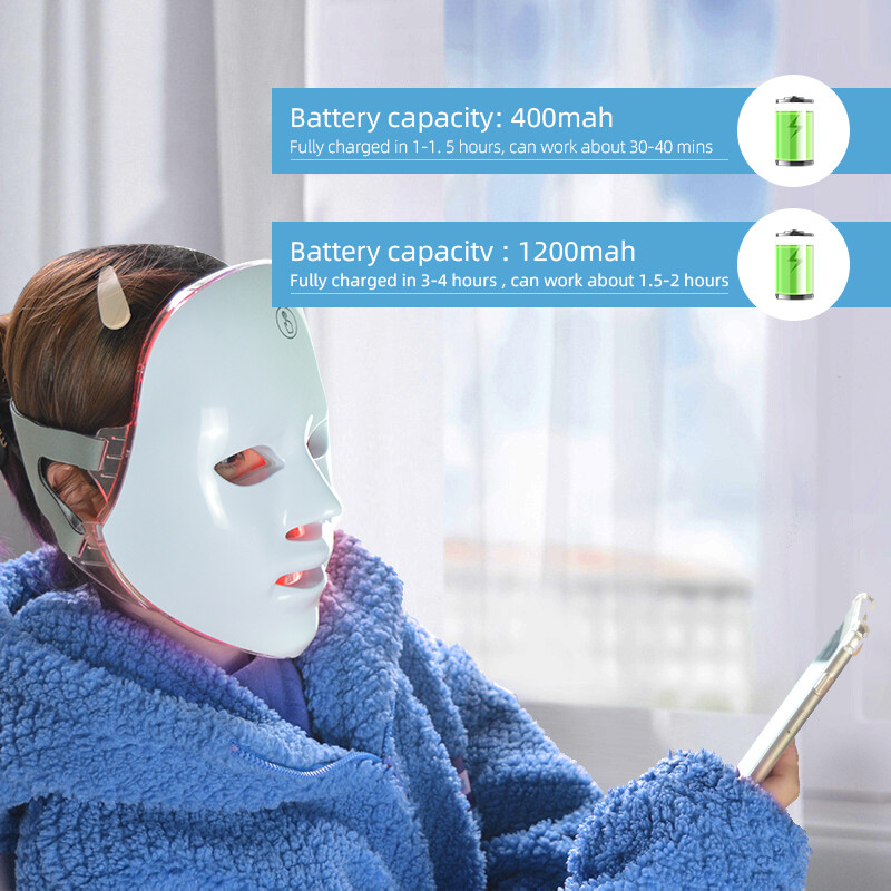 7 spalvų LED veido kaukė Fotonų terapijos priemonė nuo raukšlių šalinimo nuo spuogų, odos atjauninimo balinanti SPA kaukė mašinos odos priežiūros priemonės