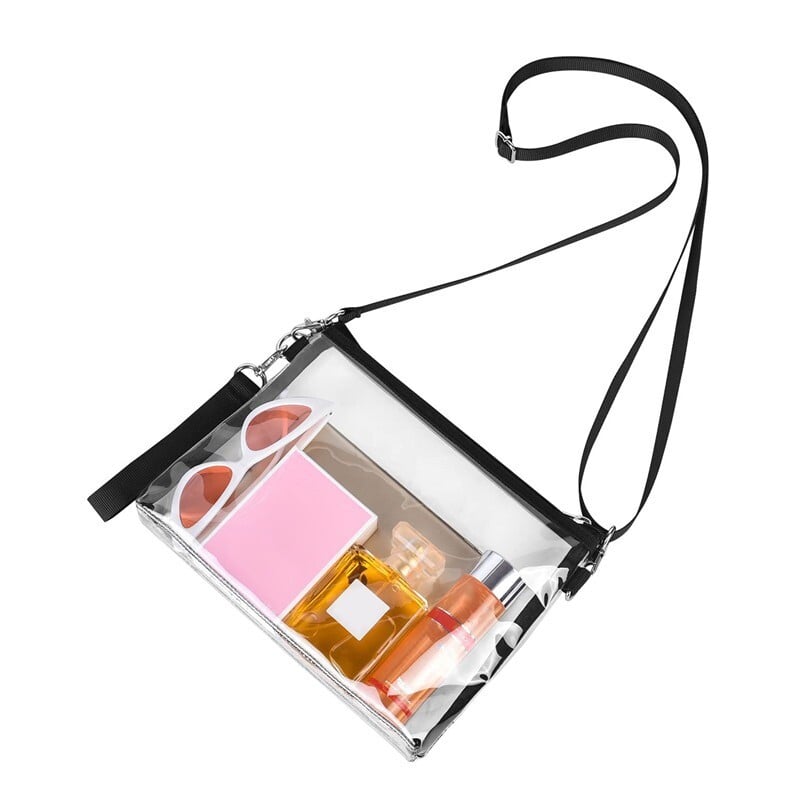 Priehľadná dámska crossbody kabelka, luxusná módna PVC priehľadná taška cez rameno, vysoko kvalitná malá nepremokavá kabelka, ženská kabelka