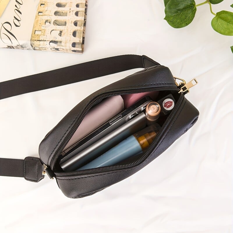 Minimalistička mini modna prošivena torba preko ramena, moderna PU torba na rame, ŽENSKA ležerna torbica i novčanik za mobilni telefon