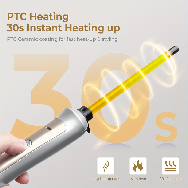 9 mm-es vékony hajcsavaró 3/8 hüvelykes kis hajsütővas Professzionális hajsütőpálca Kerámia kis fogó rövid és hosszú hajhoz