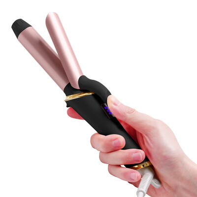 Mini ondulator de păr din ceramică 25 mm Fier de ondulare de călătorie Baghetă de ondulare cu dublă tensiune Fier de călcat de păr mic Styler Produse pentru păr creț