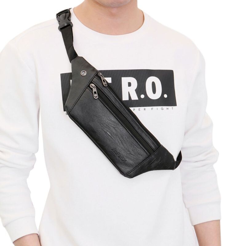 Pánska ľadvinka z PU kože, opasok, ľadvinka, crossbody, športová taška cez rameno