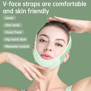 Каишка за отслабване на лицето Reduce Double Chin Lift V Face Stickers Anti Bandage For Face Lent Belt Mask Lift Oval Mask Face