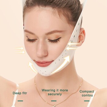 Διαπνέον V Face Band μάγουλο Lift Up Face Thin Mask Reduce Double Chin Shaping Bandage Αντιρυτιδικό λουρί αδυνατίσματος προσώπου