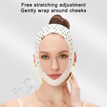 Διαπνέον V Face Band μάγουλο Lift Up Face Thin Mask Reduce Double Chin Shaping Bandage Αντιρυτιδικό λουρί αδυνατίσματος προσώπου