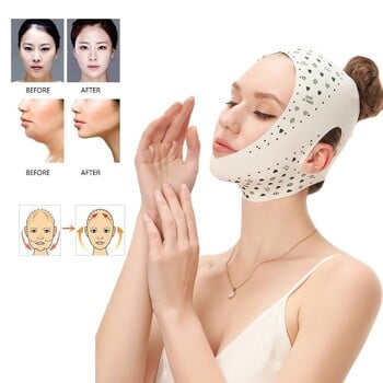 Διαπνέον V Face Band μάγουλο Lift Up Face Thin Mask Reduce Double Chin Shaping Bandage Αντιρυτιδικό λουρί αδυνατίσματος προσώπου