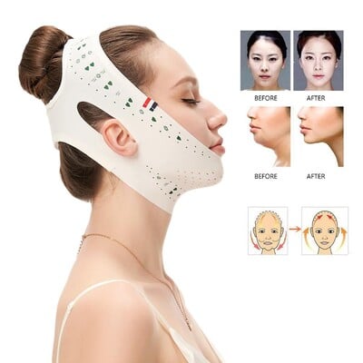 Sejas maska Silikona V Lifting V Line Shape Face Lift Mask Belt UP Thin Bandage Kakla novājēšana Sejas zoda slaidinošs Vaigs R6I0