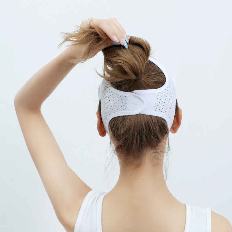 Dvigubo smakro mažinimo priemonė, veido lieknėjimo juostelė, V formos kaukės pašalinimo priemonė, valiklis, juosta, diržas moterims, veido kaukė nuo raukšlių, balta