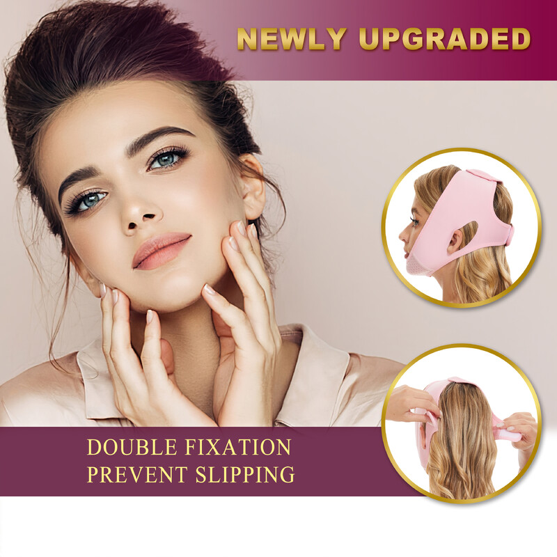 Dvigubo smakro mažinimo priemonė veido pakeliamoji juostelė, formuojanti, plonesnė, liekninanti V linijos kaukė smakro dirželis moterims