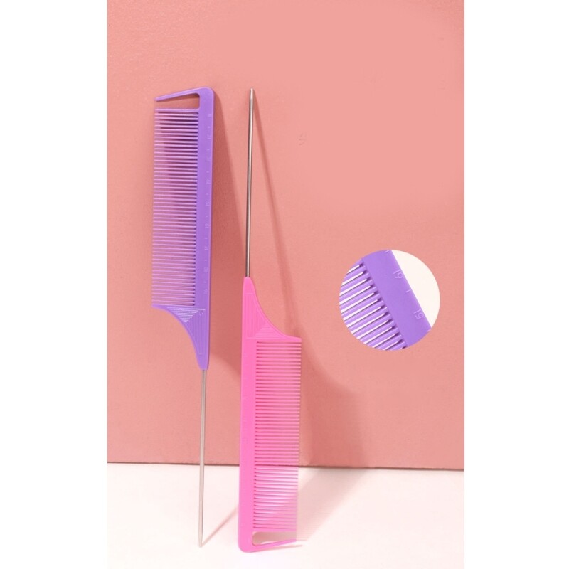 Set de 3 perii de păr Slick Back Perie de păr Perie de tachinare Pieptene pentru femei Copii Copii Păr negru