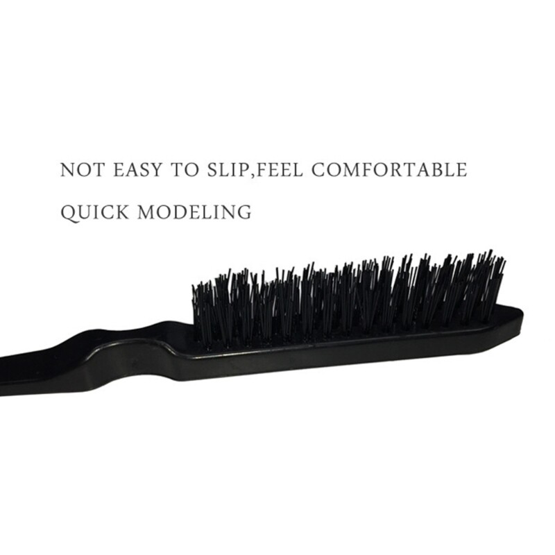 Set de 3 perii de păr Slick Back Perie de păr Perie de tachinare Pieptene pentru femei Copii Copii Păr negru