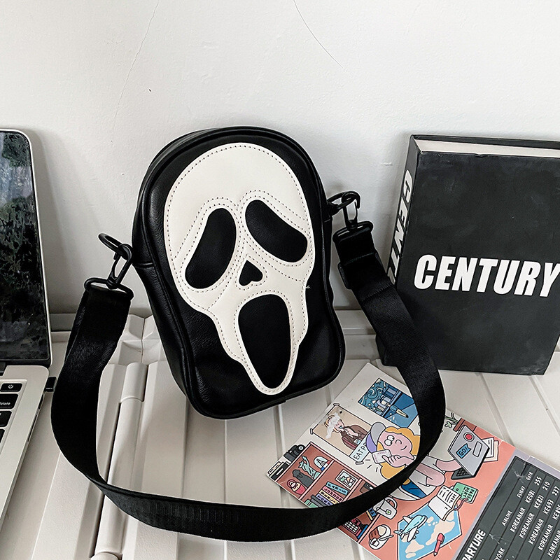 Halloween Funny Lovely Devil Ghost Bag Vintage τσάντα ώμου Γυναικείες τσάντες Δερμάτινο πορτοφόλι με φερμουάρ PU Τσάντες γυναικείες τσάντες χιαστί