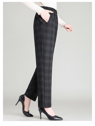 plus mărime primăvară toamnă de vârstă mijlocie femei cu talie elastică pantaloni drepți ocazional Pantaloni casual largi pentru femei 5XL îmbrăcăminte