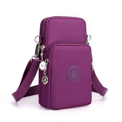 Nová dámska taška na mobilný telefón, nylonová taška na mobilný telefón, peňaženka na mince, popruh, taška cez rameno, malá crossbody taška pre ženy, peňaženka, cestovná kabelka