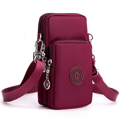 Nová dámska taška na mobilný telefón, nylonová taška na mobilný telefón, peňaženka na mince, popruh, taška cez rameno, malá crossbody taška pre ženy, peňaženka, cestovná kabelka
