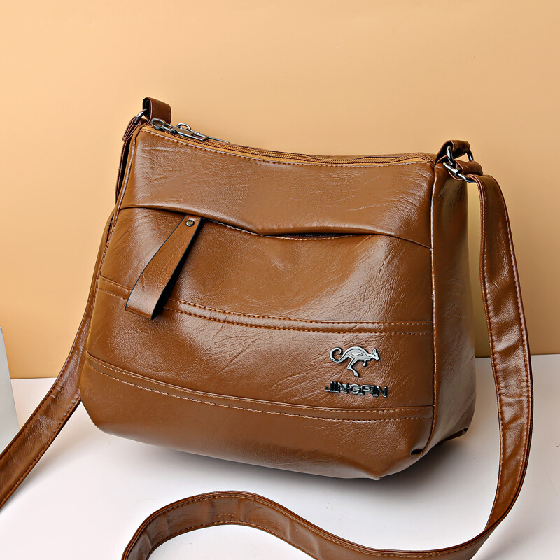 Elegantná kožená kabelka na jedno rameno, nákupná taška z roku 2024, nová dámska módna kabelka z ovčej kože, krásna dámska crossbody kabelka