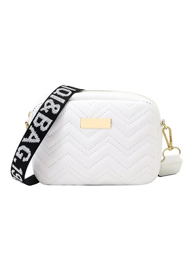 Dámska crossbody kabelka s vlnovou výšivkou a popruhom cez rameno s veľkou kapacitou