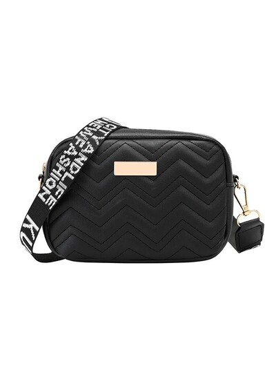 Dámska crossbody kabelka s vlnovou výšivkou a popruhom cez rameno s veľkou kapacitou