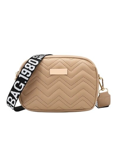 Dámska crossbody kabelka s vlnovou výšivkou a popruhom cez rameno s veľkou kapacitou