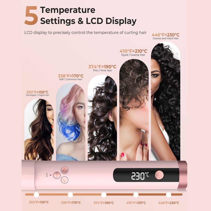 Automitc uvijač za kosu za žene Profesionalni keramički uvijač za kosu Wave Waver Styling Tools