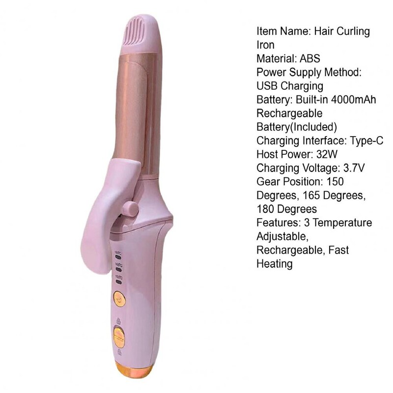 Juhtmeta Juuste lokirull 3 Reguleeritava temperatuuriga taaslaetav kiirelt soojenev juuksekoolutaja elektriline lokirull