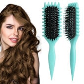 Stylingová kefa na kučery Curls Define, kefa na vlasy s diviakovými štetinami, rozčesávacia kefa na vlasy, hrebeň na zamotané vlasy, tvarovanie, definovanie kučier, stylingový nástroj do holičstva