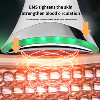 2024 Нова актуална грижа за кожата LED фотонна терапия против бръчки EMS Масажор за лице Устройство за повдигане на лицето и шията Красота