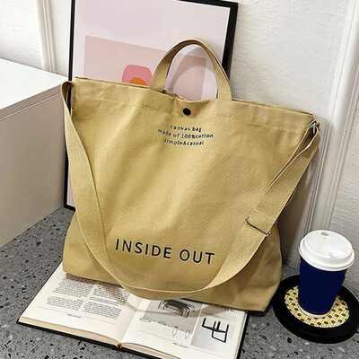 Ženska ručna torbica, modna platnena torba velikog kapaciteta, ležerna, elegantna, minimalistička, praktična, prijenosna ženska torba s dijagonalnim križem