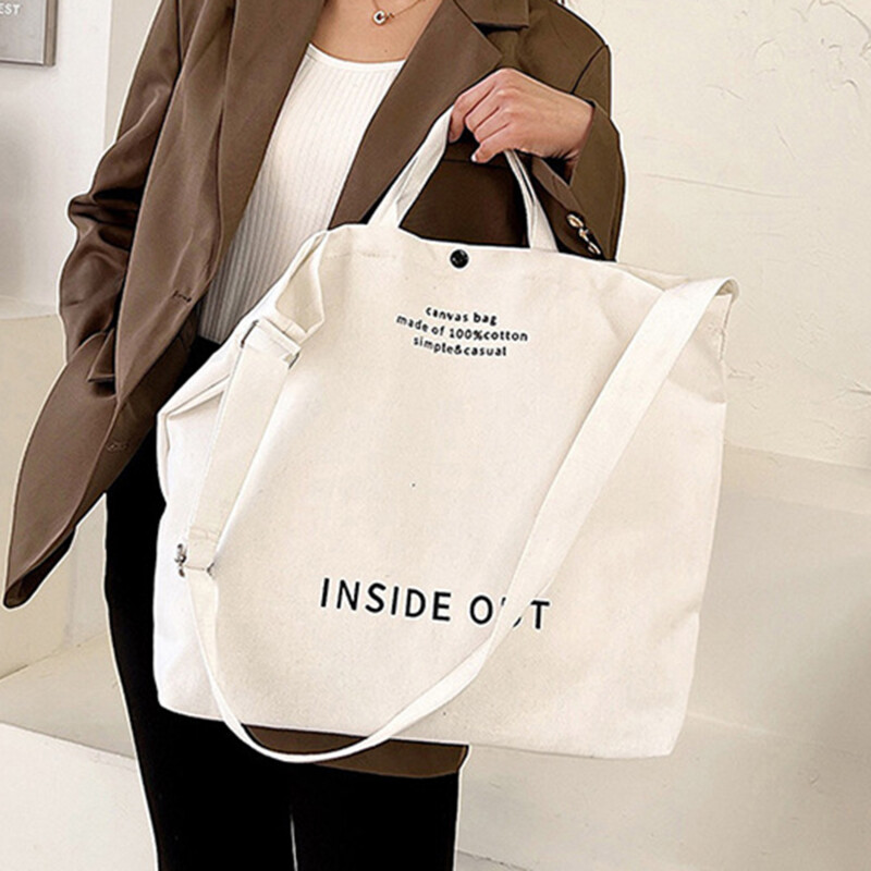 Ženska ručna torbica, modna platnena torba velikog kapaciteta, ležerna, elegantna, minimalistička, praktična, prijenosna ženska torba s dijagonalnim križem