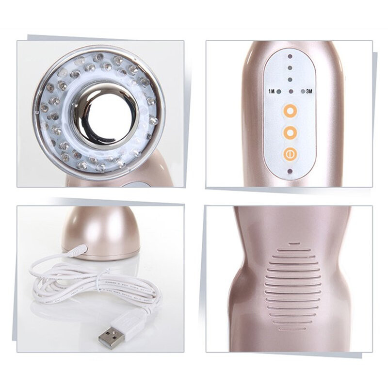 Namų naudojimui įkraunamas fotonų ultragarsinis odos priežiūros grožio prietaisas LED šviesos terapijos veido grožio aparatas, skirtas odai atjauninti