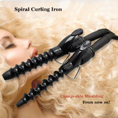 Wave Spiral Elektriskie matu ruļļi Aprūpe Veidošana Profesionāls Keramikas Lokšķēres Mājas Salons Matu veidošanas rīks