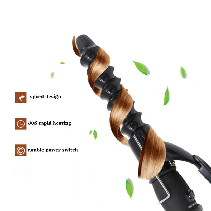 Wave Spiral Elektriskie matu ruļļi Aprūpe Veidošana Profesionāls Keramikas Lokšķēres Mājas Salons Matu veidošanas rīks