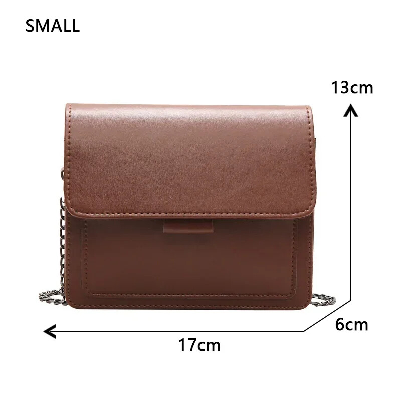 Dámska kabelka cez rameno 2024 Nová trendy široký ramenný popruh/retiazka malá štvorcová kabelka retro ležérna jednoduchá chlopňová crossbody kabelka pre ženy