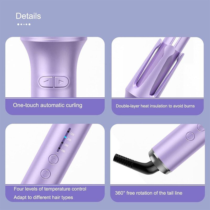 Automatski uvijač za kosu Električni uvijač za kosu Anti-Scald Hair Waver 4 Postavka temperature za početnike i profesionalce