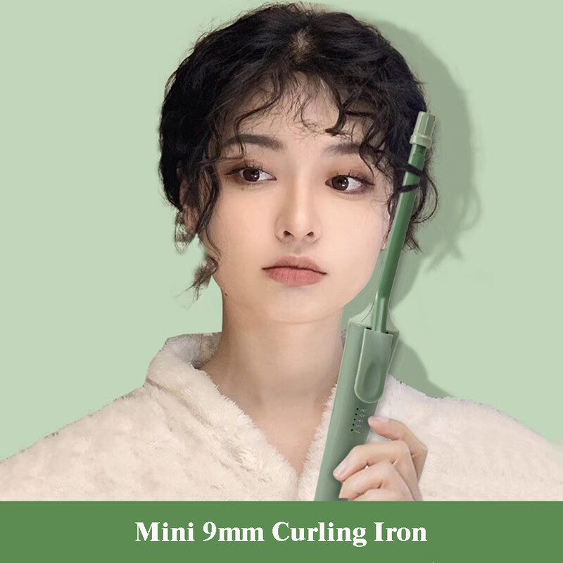 Mini matu lokšķēres 9 mm lokšķēres Profesionālas cirtainas knaibles Keramikas elektriskās salona veidošanas rīks Mazs gofrēšanas gludeklis