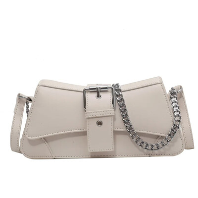 Dámska jednofarebná retiazková kabelka cez rameno, malá PU kožená kabelka a peňaženka, vintage luxusná značka, dámska klopa, crossbody kabelka
