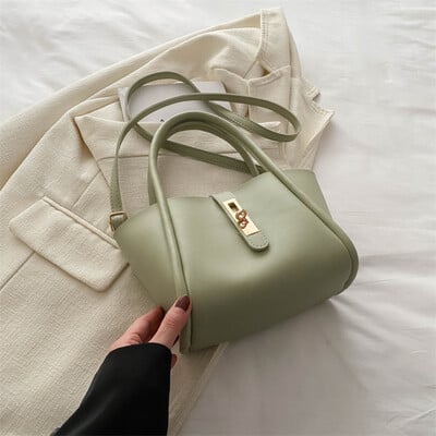 2025-ös új Pu bőr flitteres zártáska, egyszerű és divatos koreai kézitáska, sokoldalú textúrájú ingázó kereszttartó táska