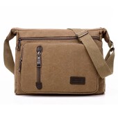 Plátenná taška cez rameno, fľaša, muži, ženy, ležérna, jednoduchá, módna, retro, crossbody, štvorcová, viacvrstvová