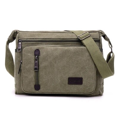 Plátenná taška cez rameno, fľaša, muži, ženy, ležérna, jednoduchá, módna, retro, crossbody, štvorcová, viacvrstvová